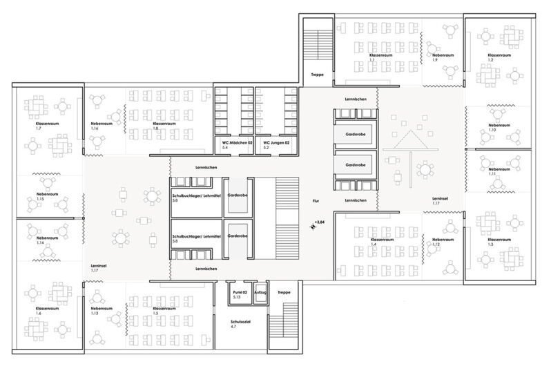 3. Preis Wettbewerb Neubau Grundschule Brockhagen/ Gemeinde Steinhagen/ Westf.